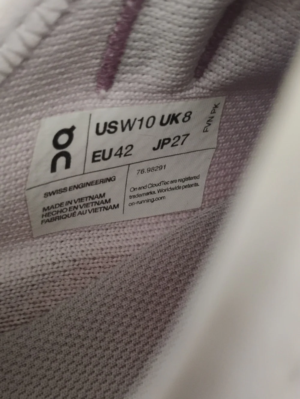 On Cloudtech Lightweight Lavender Running Sneakers